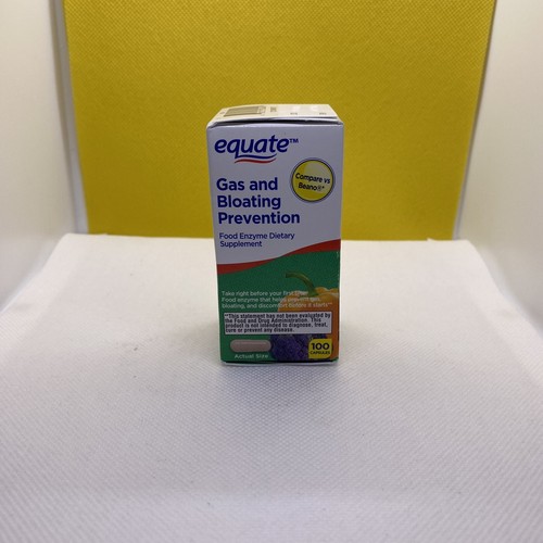Equate Gas and Bloating Prevention Dietary Supplement, 100 ct (Free US