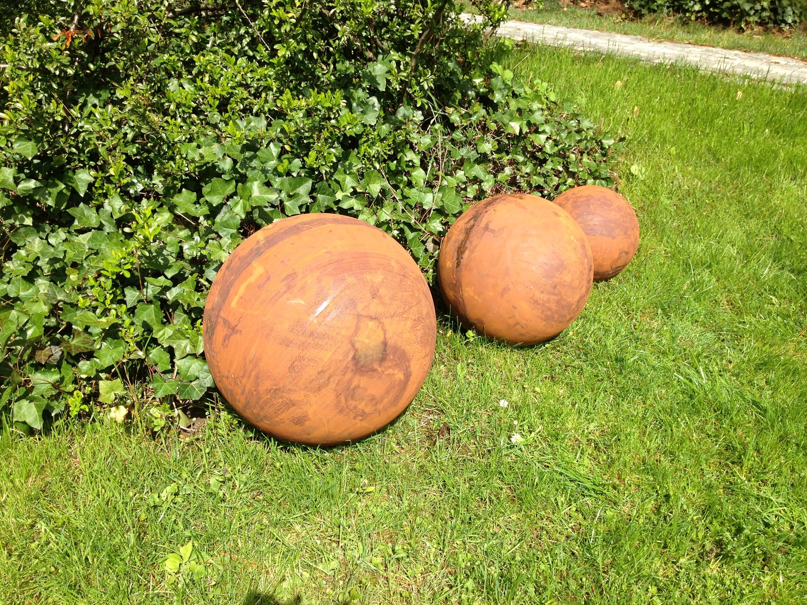 Billig Outlet UK Verkauf Kugel Rund Edelrost 25 60 cm Rost Gartendeko