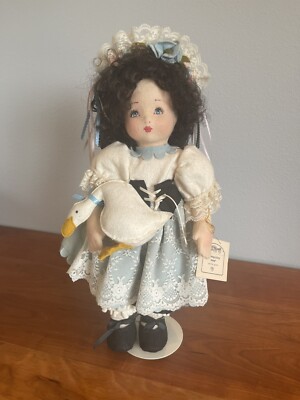 Shirley Peck Morning Glory Maid and her Goose felt doll rare limited edition new