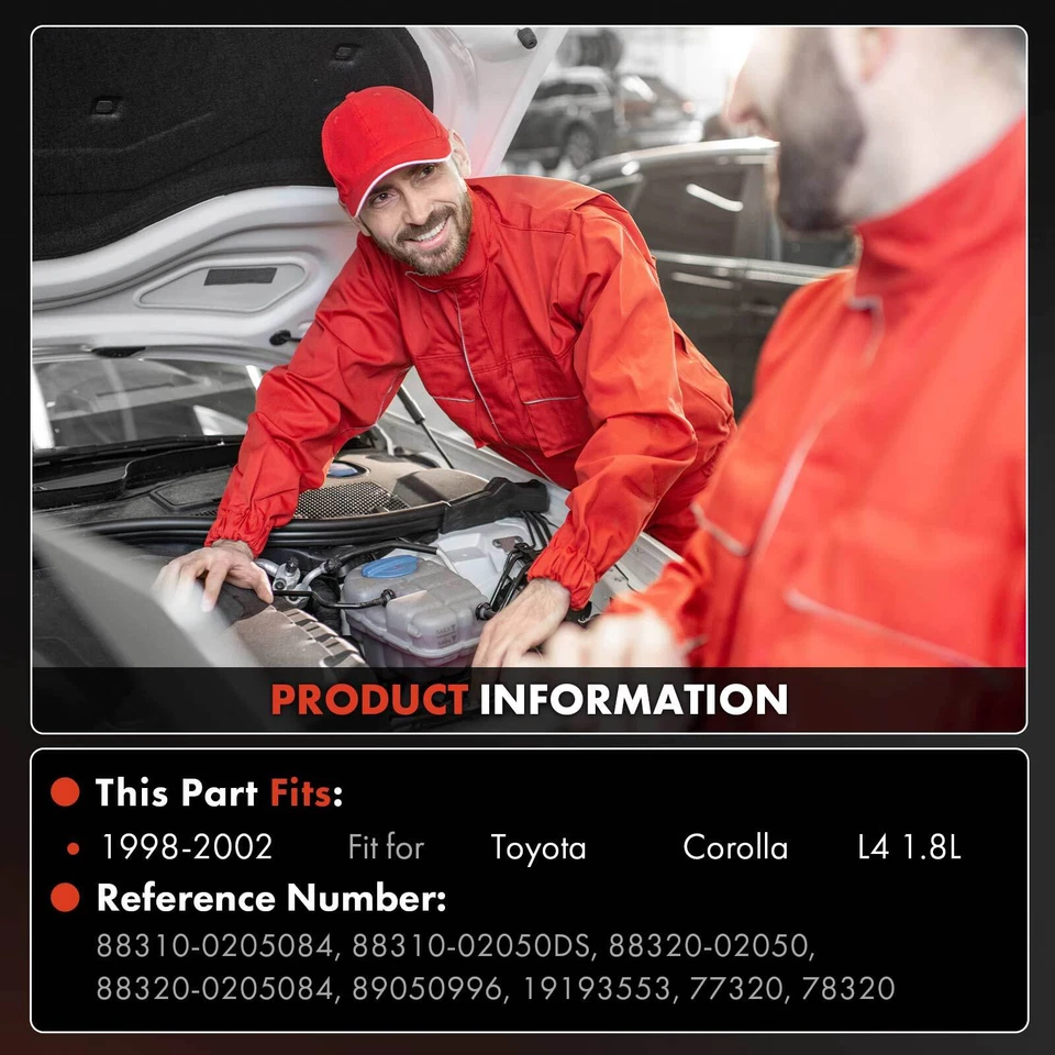 AC Compressor with 6-Groove Pulley for Toyota Corolla 1998 1999-2002 1.8L Sedan - Image 3 of 4