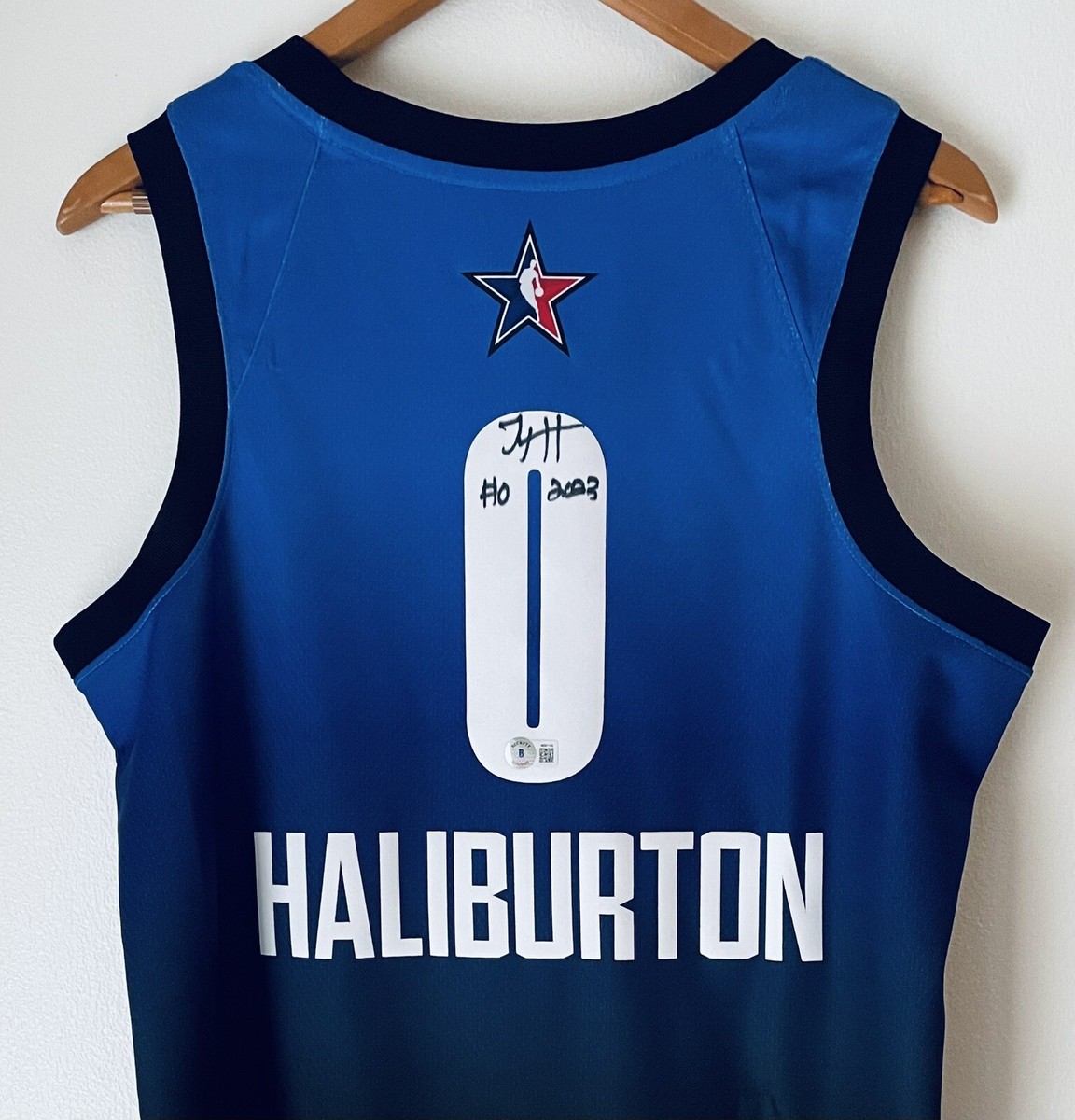 Tyrese Haliburton Pacers signed inscribed 2023 NBA All-Star