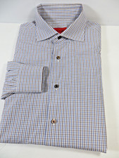 Ex cond Mens ISAIA long sleeve 16-41 100 cotton checkered dry cleaned 495