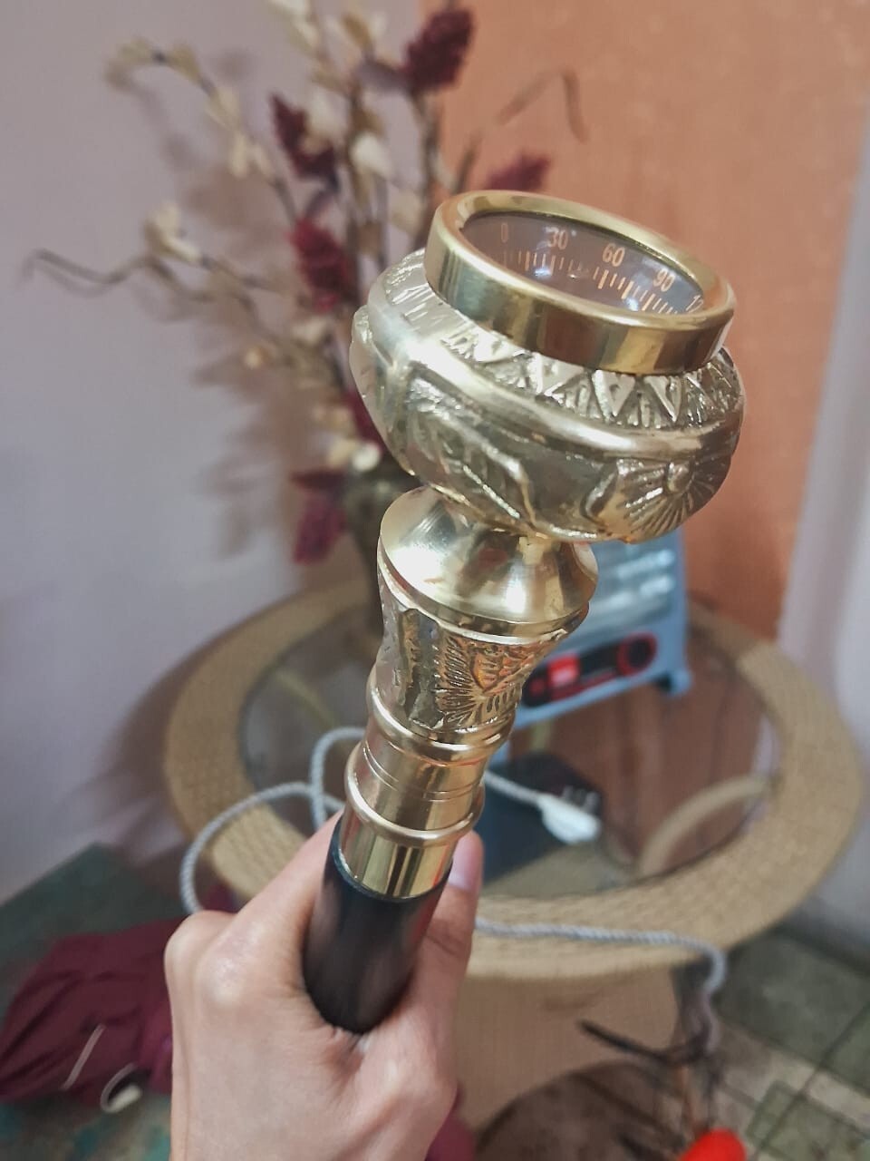 Solid Brass Compass Head Handle Only for Walking … - image 7