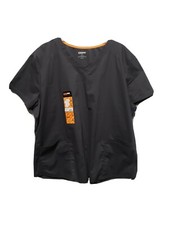 Scrubstar Core Essentials Women's V-Neck Short Sleeve Top Pewter Color 3XL NWT.