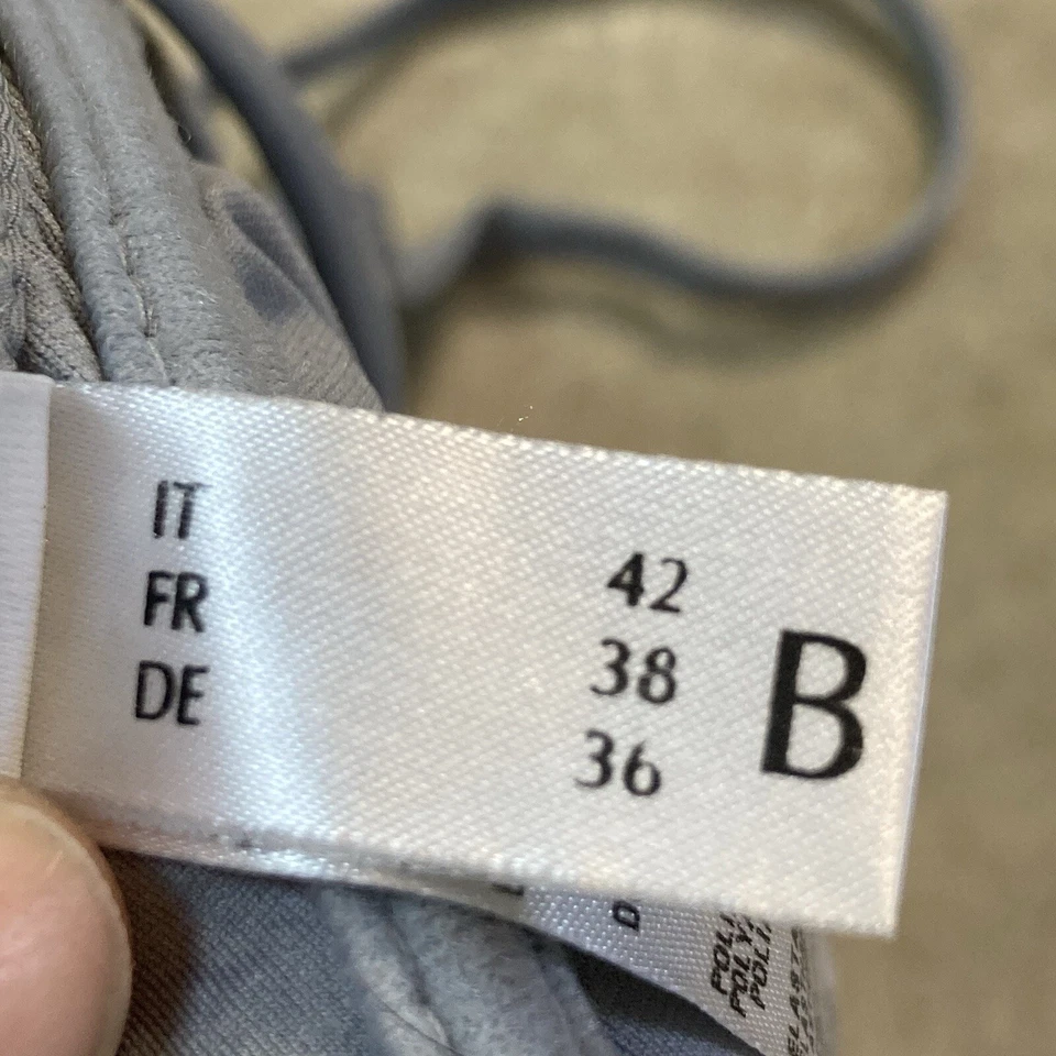 La Perla Bra Womens Size 36b Gray Made In Italy Wired Bathing Top Swim - Image 4 of 4