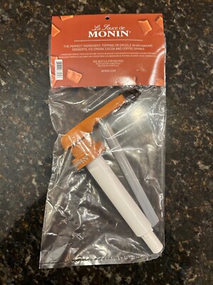 Set of 4 Monin Sauce Pumps 1/2oz pump for 64 oz bottle Caramel, White Choc, Choc