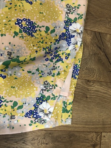 New $98 Jcrew Tamara Lemon Yellow Floral Midi Slip Skirt Sz 10 - Picture 7 of 7