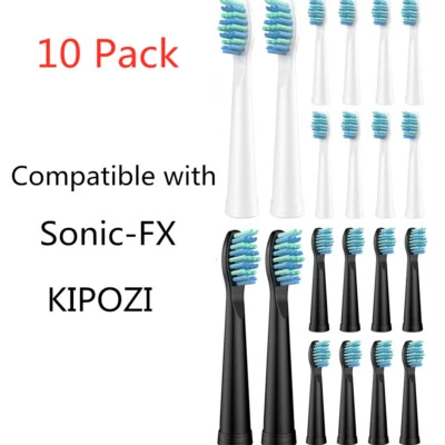 10 Pack Electric Toothbrush Replacement Heads Compatible with Sonic-FX & KIPOZI