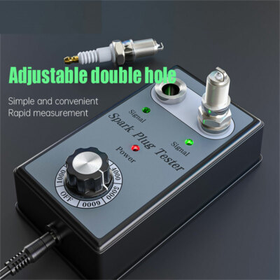 Dual Plug Car Spark Plug Tester 12V Gasoline Ignition Plug Diagnostic Tool USA
