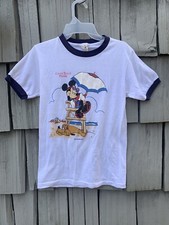 Vintage 70s 80s Disney Mickey Mouse Ringer Tee Coco Beach Pluto