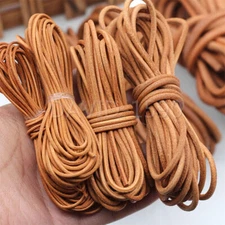 DIY Round Cow Real Leather Cord Lace Rope Weave String for Necklace Bracelet Bag
