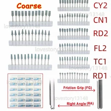 12PCS Dental Green Stone Flame/Cone/Round Polishing Aluminum Oxide Bur FG/RA Bur