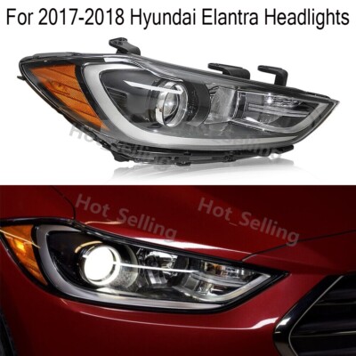 Halogen Headlight Headlamp With Bulb 921023Y500 For 2017-2018 Hyundai Elantra 