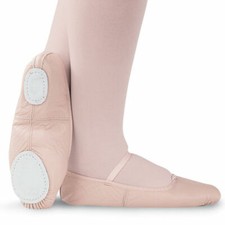 Capezio CG2002 Women's Size 3.5W Fits 13.5 Pink Leather Split Sole Ballet Shoe