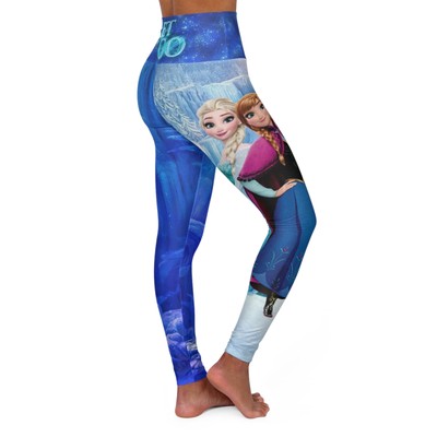 Fan Fave Frozen Sisters Asymmetrical Yoga Leggings (US)