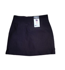 Rafaella Comfort Skort Skirt Womens Medium Black Stretch Pull On NEW