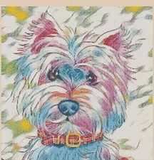 Colorful Westie Dog Cross Stitch Chart No.2-392/16
