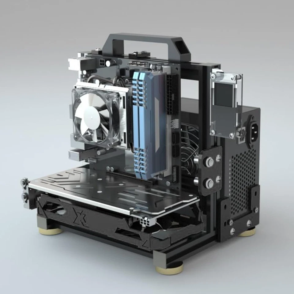 Compact Aluminum Motherboard Frame - Perfect for DIY Builds and Cooling - Image 3 of 4