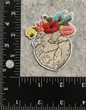 Lot of 1 Heart Flowers Love Patch