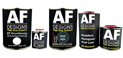 FÜR Opel 4QU Digital Green Metallic 3.7L Autolack SET 2K EP Grundierung Klarlack