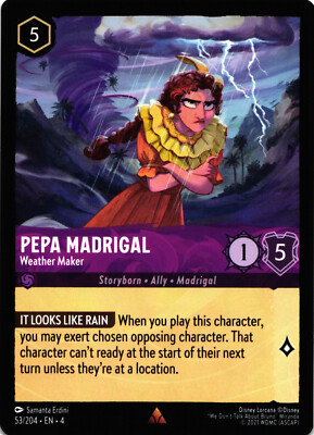 Disney Lorcana Pepa Madrigal - Weather Maker Character Card Regular Rare
