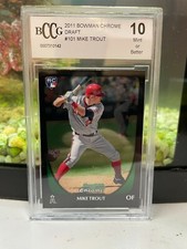 2011 Bowman Chrome Draft #101 Mike Trout RC BCCG 10 Mint FREE SHIPPING