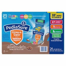 PediaSure OptiGRO Plus Kids Shake Chocolate 8 fl oz 24-count 27 Vitamins