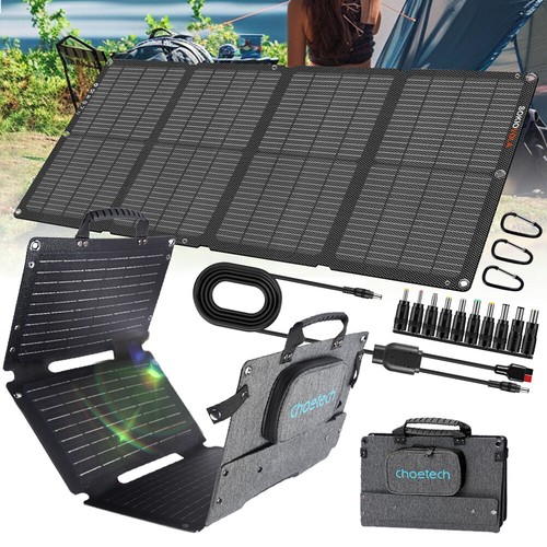 100W Foldable Portable Solar Panel IP68 ETFE Solar Charger for Power Station RV
