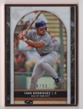 Ivan Rodriguez 2020 Topps Transcendent Hall of Fame Icons Framed Card #21 /50