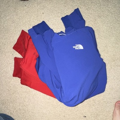 (Lot of 2) North Face Expedition Antarctica M Pullover & L Red Zip-Up Hoodies