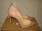 100% AUTH NEW WOMEN LOUBOUTIN PIGALLE FOLLIES NUDE 100 PATENT PUMPS/HEELS US 7.5 — photo 8
