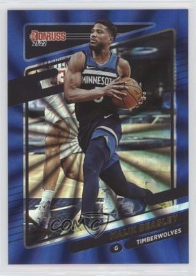 2021-22 Panini Donruss Holo Blue Laser 36/49 Malik Beasley #58 11pj