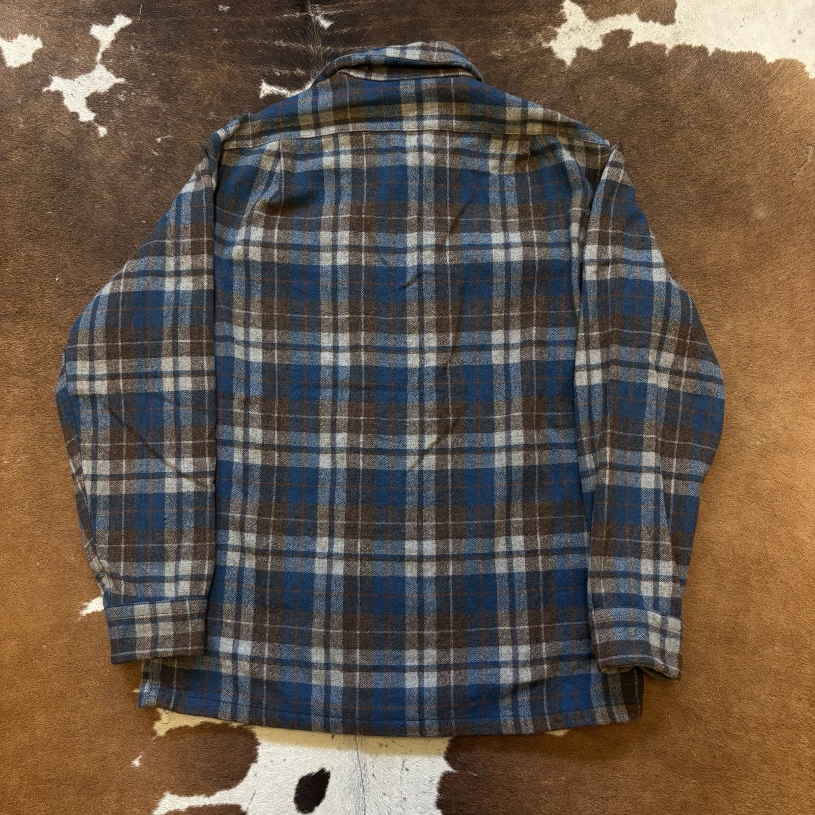 Vintage 60s Pendleton Wool Loop Collar Plaid Boar… - image 7