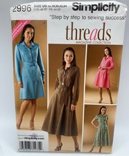 Simplicity Misses Dress Sewing Pattern Size 16 18 20 22 24 2996 Uncut 2000