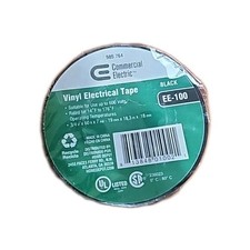 Commercial Electric Electrical Tape Vinyl Black 3/4" x 60 ft. x 7 mil 30002652