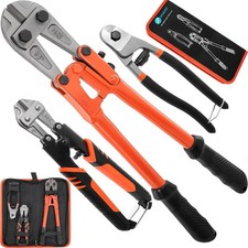 3Pcs Bolt Cutter Set with 14" Heavy Duty Bolt Cutter,8" Mini Bolt Cutter,8" Wire