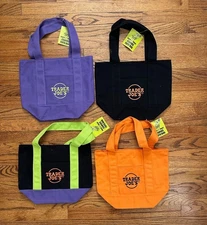 Limited Edition TRADER JOE'S HALLOWEEN MINI CANVAS TOTE BAGs - SET Of 4