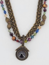 Beautiful Sorelli Marked Layered Necklace with Pendant Costume Jewelry