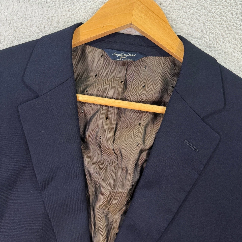 NUEVO Blazer Joseph & Feiss Dorado Para Hombres 48S Azul Marino 100% Lana Informal Preppy Informal Foto 2 de 4