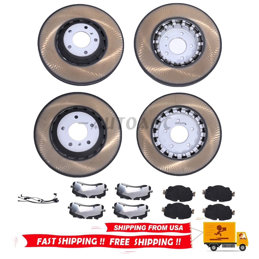 Front & Rear Brake Pads & rotors Fits 2016 2017-2023 Bentley Bentayga