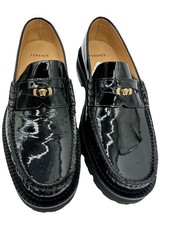 Versace Medusa Patent Leather Platform Loafers Lug Sole Italy $1,100 Retail
