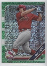 2019 Bowman Chrome Prospects Green Shimmer Refractor 44/99 Luken Baker 0o6v