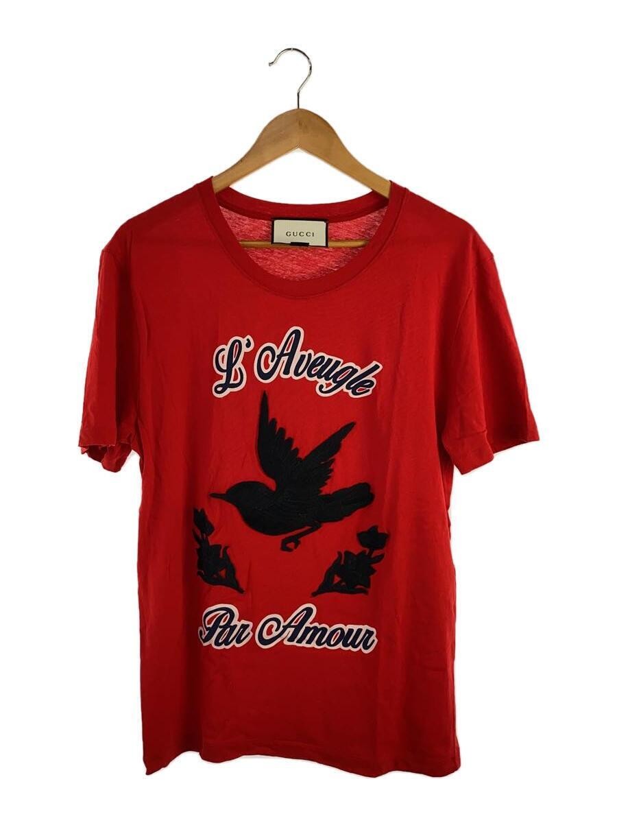 GUCCI Blinded by Love T-Shirt in Red Cotton 430813 X5B31