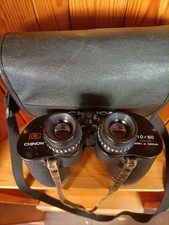 vintage Chinon 10x50 full sized binoculars with soft carry case made in Japan
