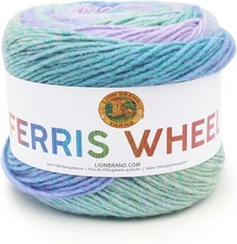 Muticolor Ferris Wheel Yarn for Knitting, Crocheting, and Crafts, Cotton Candy