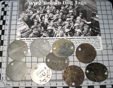 WW2 dog tag - Ex Forgotten Army Dog Tag Project - Grade B 1 per bid random