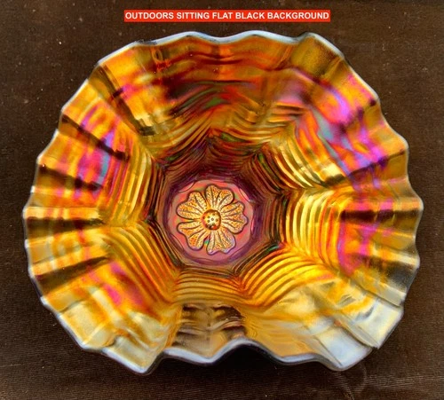 DUGAN PURPLE CARNIVAL “DAISY WEB” 2-SIDES-UP HAT – GREAT COLOR & SCARCE!!!!!