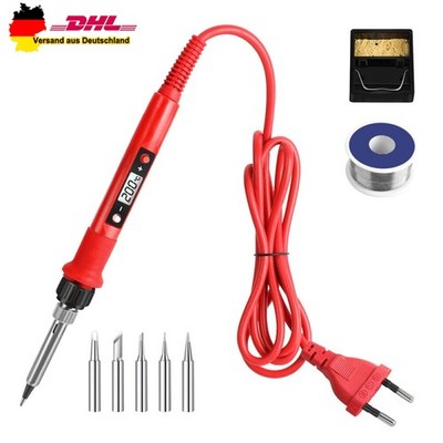 Lötkolben Set 80W Lötstation Einstellbarer Temperatur Lötset Soldering Iron Kit