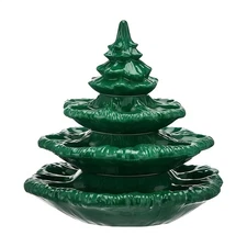 4 Tier Christmas Tree Shape Deviled Egg Platters Trays Holds 24 Holes Stackable