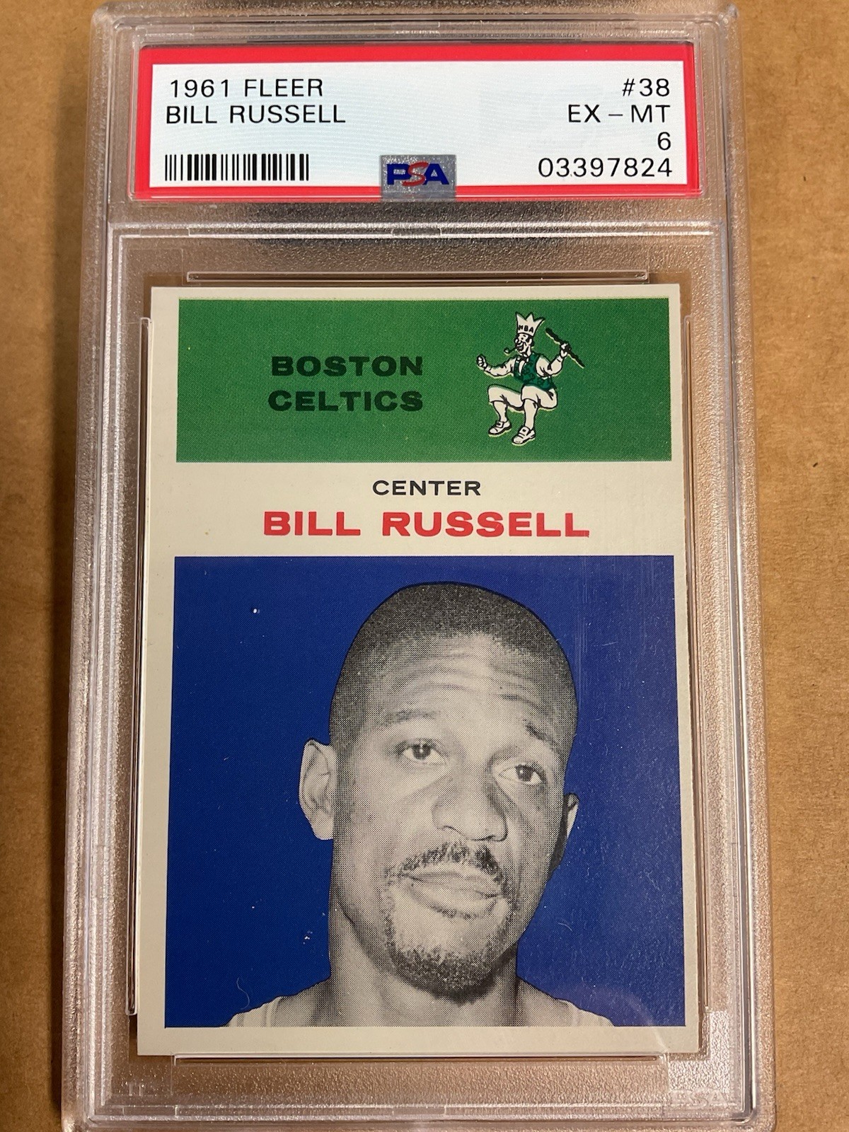 1961 Fleer Basketball BILL RUSSELL #38 / PSA 6 / Boston Celtics